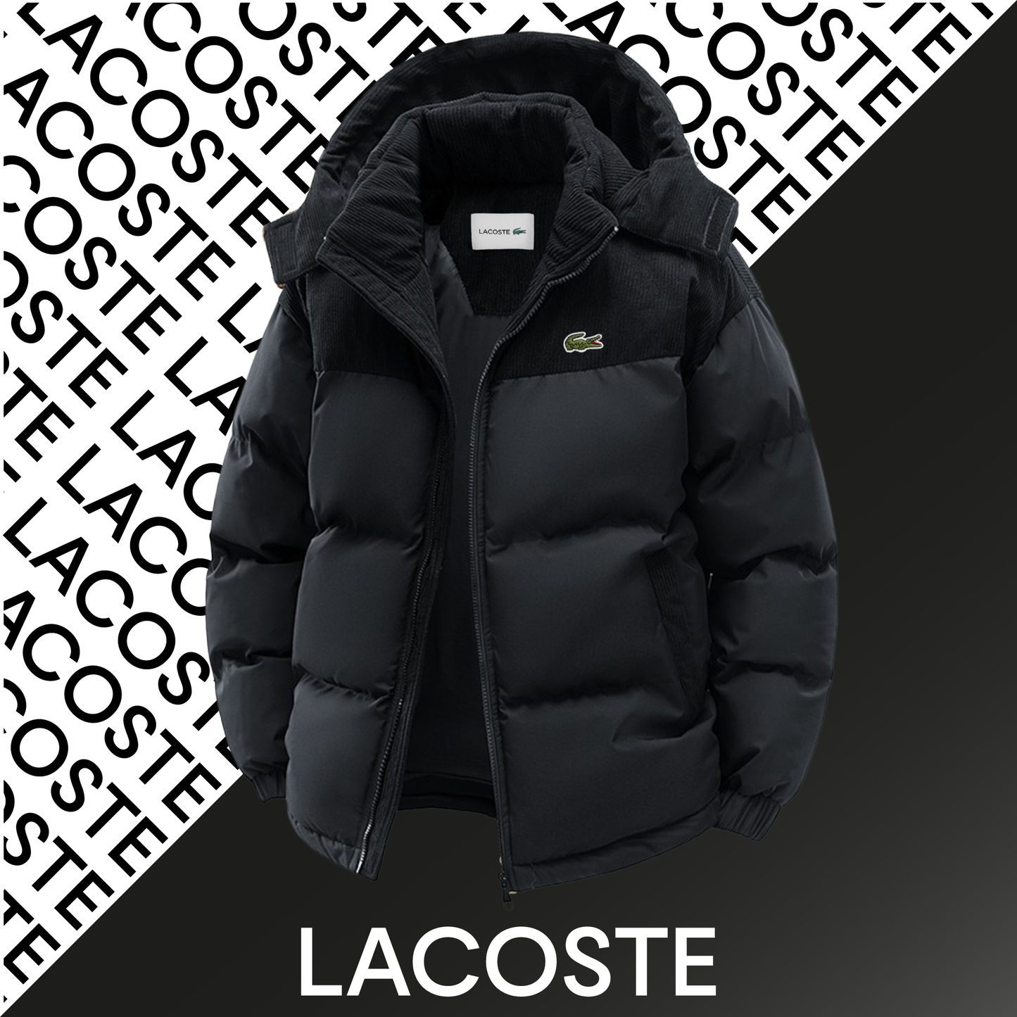 Klassische Lacoste-Winterjacke