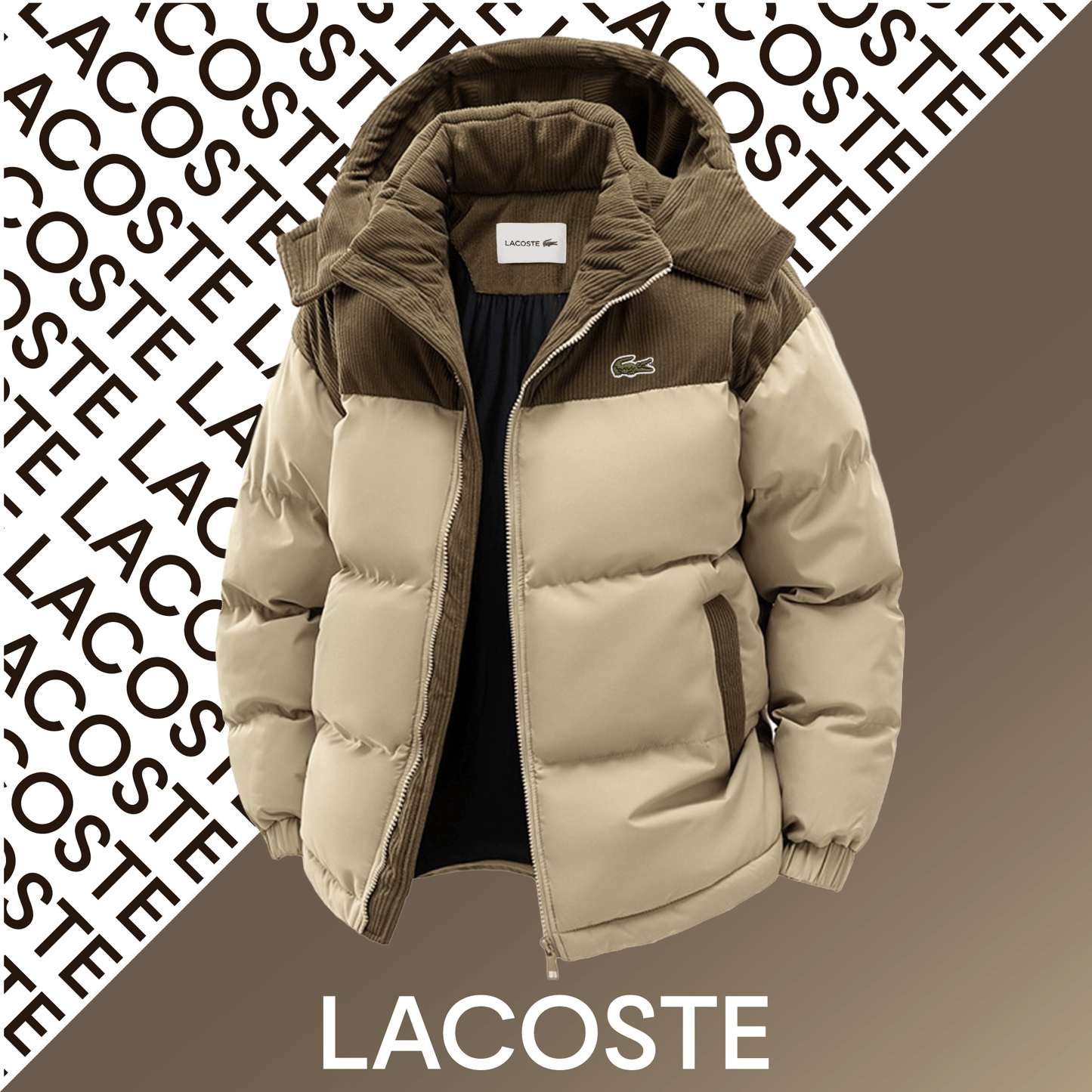 Klassische Lacoste-Winterjacke